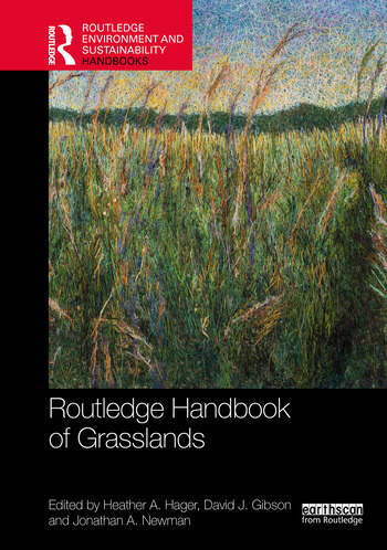 'Routledge Handbook of Grasslands', book cover. 