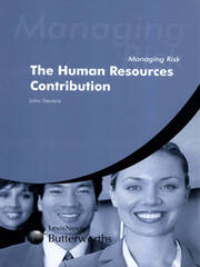 Managing Risk: The Human Resources Contribution book cover