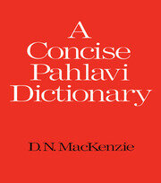 A Concise Pahlavi Dictionary book cover
