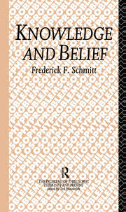 Knowledge and Belief book cover