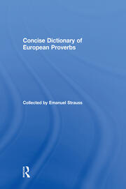 Concise Dictionary of European Proverbs book cover