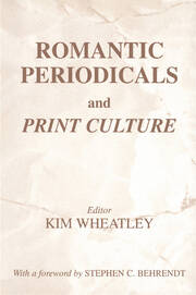 Romantic Periodicals and Print Culture book cover