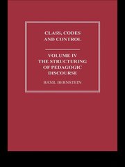 The Structuring of Pedagogic Discourse book cover