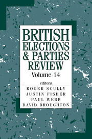 British Elections & Parties Review: Volume 14 book cover
