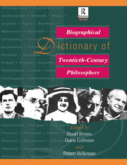 Biographical Dictionary of Twentieth-Century Philosophers book cover