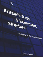 Britain's Trade and Economic Structure: The Impact of the EU book cover