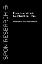 Communication in Construction Teams book cover