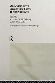 On Durkheim's Elementary Forms of Religious Life book cover