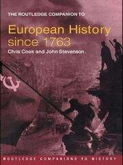 The Routledge Companion to Modern European History since 1763 book cover