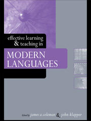 Effective Learning and Teaching in Modern Languages book cover