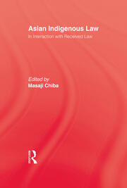 Asian Indigenous Law book cover