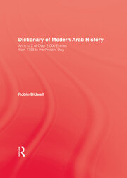 Dictionary Of Modern Arab Histor book cover