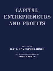 Capital, Entrepreneurs and Profits book cover