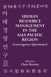 Human Resource Management in the Asia-Pacific Region: Convergence Revisited book cover