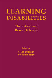 Learning Disabilities: Theoretical and Research Issues book cover
