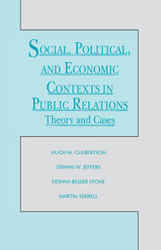 Social, Political, and Economic Contexts in Public Relations: Theory and Cases book cover