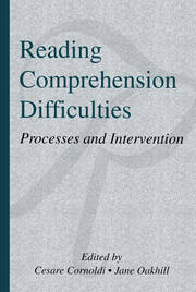 Reading Comprehension Difficulties: Processes and Intervention book cover