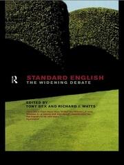 Standard English: The Widening Debate book cover