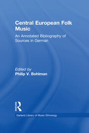 Central European Folk Music: An Annotated Bibliography of Sources in German book cover