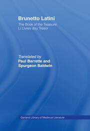 Brunetto Latini: The Book of the Treasure - Li Livres dou Treasure book cover