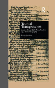 Textual Transgressions: Essays Toward the Construction of a Biobibliography book cover