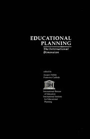 Educational Planning: The International Dimension book cover