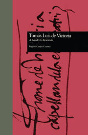 Toms Luis de Victoria: A Guide to Research book cover