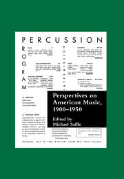 Perspectives on American Music, 1900-1950 book cover