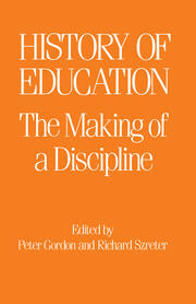 The History of Education: The Making of a Discipline book cover