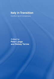 Italy in Transition: Conflict and Consensus book cover