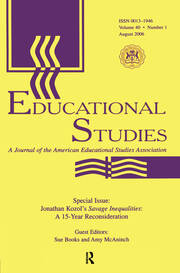 Guest Editor'S Introduction Es V40#1: J.KOZOL'S SAVAGE INEQUALAIT. book cover