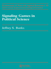 Signaling Games in Political Science book cover