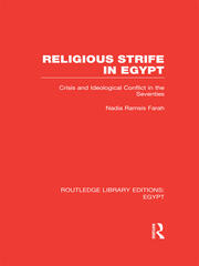 Religious Strife in Egypt (RLE Egypt): Crisis and Ideological Conflict in the Seventies book cover