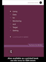 Using Data for Monitoring and Target Setting: A Practical Guide for Teachers book cover