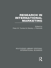 Research in International Marketing (RLE International Business) book cover