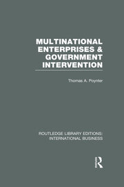 Multinational Enterprises and Government Intervention (RLE International Business) book cover