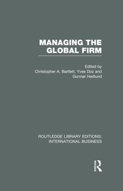 Managing the Global Firm (RLE International Business) book cover