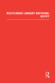 Routledge Library Editions: Egypt book cover