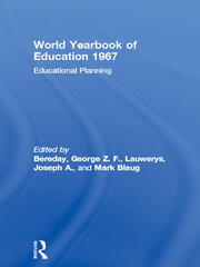 World Yearbook of Education 1967: Educational Planning book cover