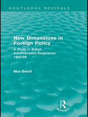 New Dimensions in Foreign Policy (Routledge Revivals) book cover