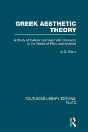 Greek Aesthetic Theory (RLE: Plato) book cover