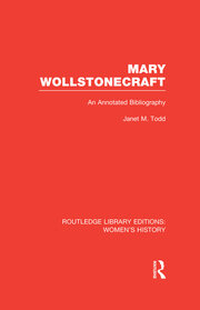 Mary Wollstonecraft: An Annotated Bibliography book cover