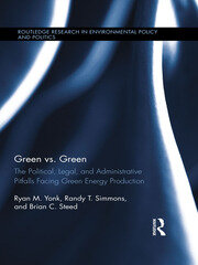 Green vs. Green: The Political, Legal, and Administrative Pitfalls Facing Green Energy Production book cover