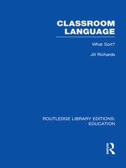 Classroom Language: What Sort (RLE Edu O) book cover