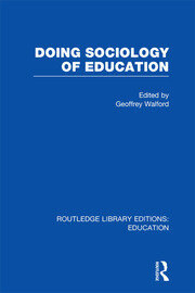 Doing Sociology of Education (RLE Edu L) book cover