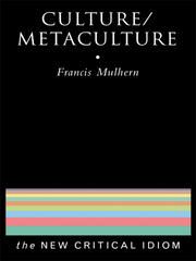 Culture/Metaculture book cover