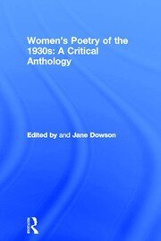 Women's Poetry of the 1930s: A Critical Anthology book cover