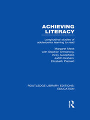 Achieving Literacy (RLE Edu I): Longitudinal Studies of Adolescents Learning to Read book cover