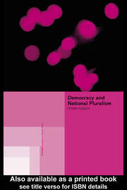 Democracy and National Pluralism book cover