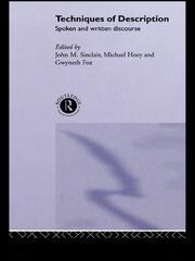 Techniques of Description: Spoken and Written Discourse book cover